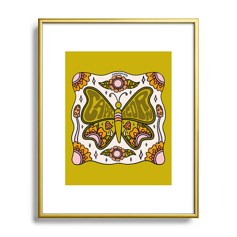 Doodle By Meg Capricorn Butterfly Metal Framed Art Print