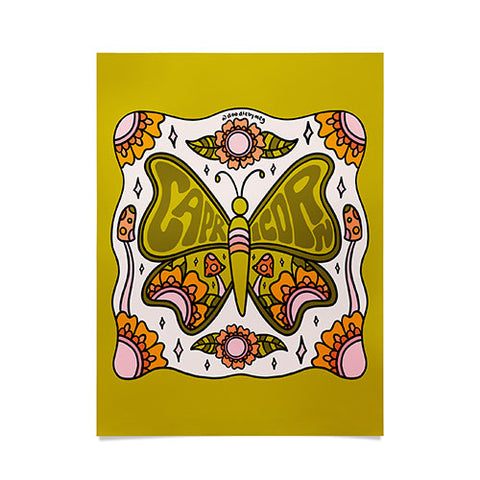Doodle By Meg Capricorn Butterfly Poster
