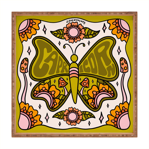 Doodle By Meg Capricorn Butterfly Square Tray
