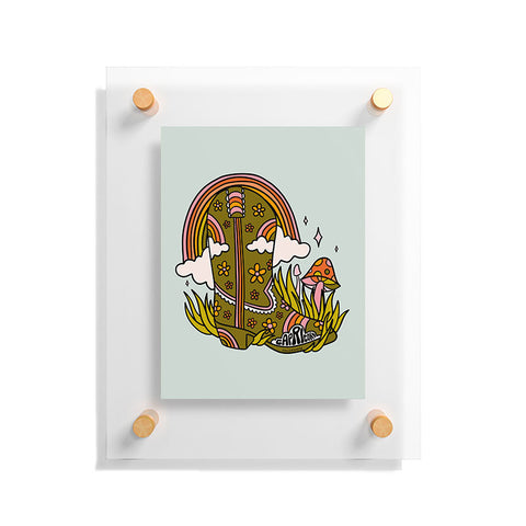 Doodle By Meg Capricorn Cowboy Boot Floating Acrylic Print