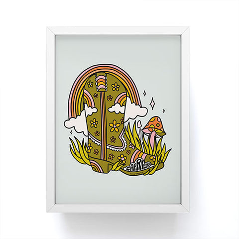 Doodle By Meg Capricorn Cowboy Boot Framed Mini Art Print