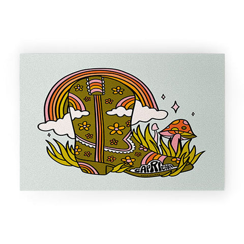 Doodle By Meg Capricorn Cowboy Boot Welcome Mat