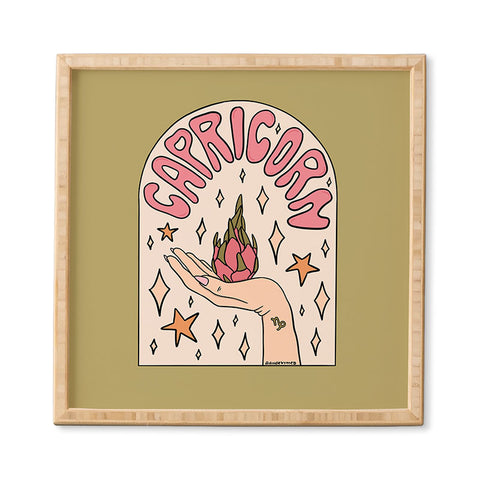 Doodle By Meg Capricorn Dragonfruit Framed Wall Art
