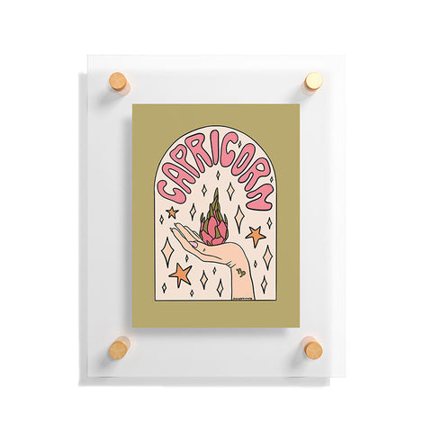 Doodle By Meg Capricorn Dragonfruit Floating Acrylic Print