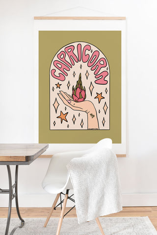 Doodle By Meg Capricorn Dragonfruit Art Print And Hanger