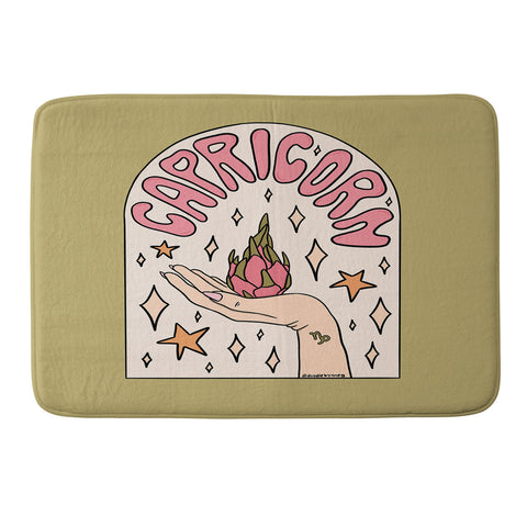 Doodle By Meg Capricorn Dragonfruit Memory Foam Bath Mat