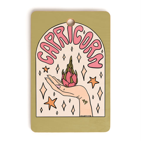 Doodle By Meg Capricorn Dragonfruit Cutting Board Rectangle