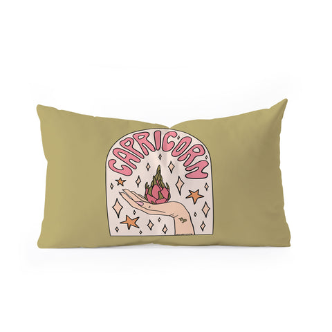 Doodle By Meg Capricorn Dragonfruit Oblong Throw Pillow