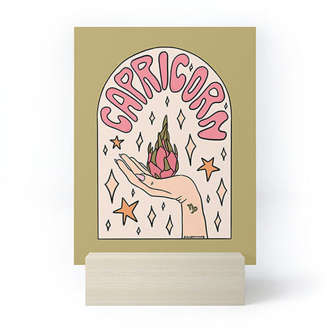 Doodle By Meg Capricorn Dragonfruit Mini Art Print