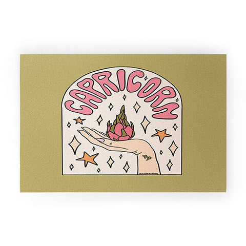 Doodle By Meg Capricorn Dragonfruit Welcome Mat