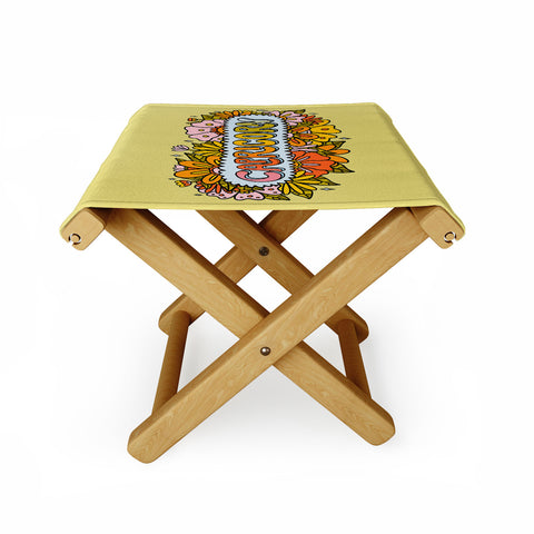 Doodle By Meg Capricorn Flowers Folding Stool