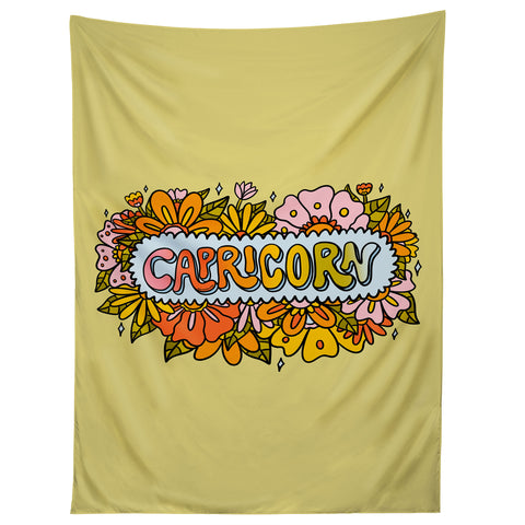 Doodle By Meg Capricorn Flowers Tapestry
