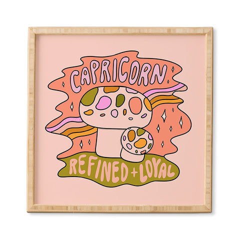 Doodle By Meg Capricorn Mushroom Framed Wall Art