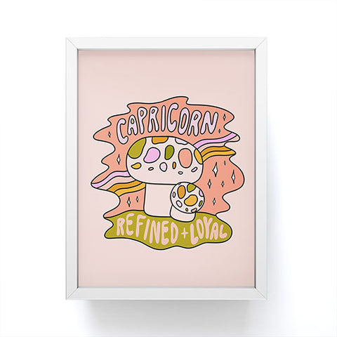 Doodle By Meg Capricorn Mushroom Framed Mini Art Print