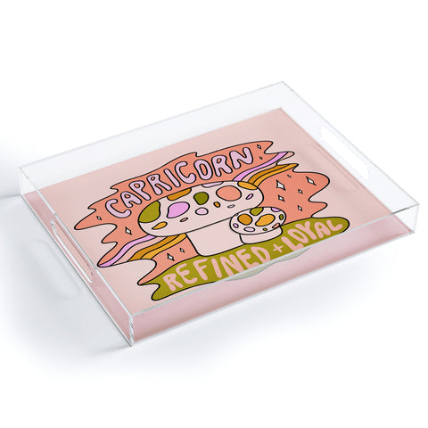 Doodle By Meg Capricorn Mushroom Acrylic Tray