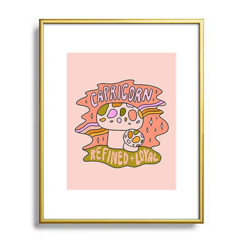 Doodle By Meg Capricorn Mushroom Metal Framed Art Print