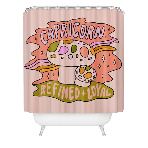 Doodle By Meg Capricorn Mushroom Shower Curtain