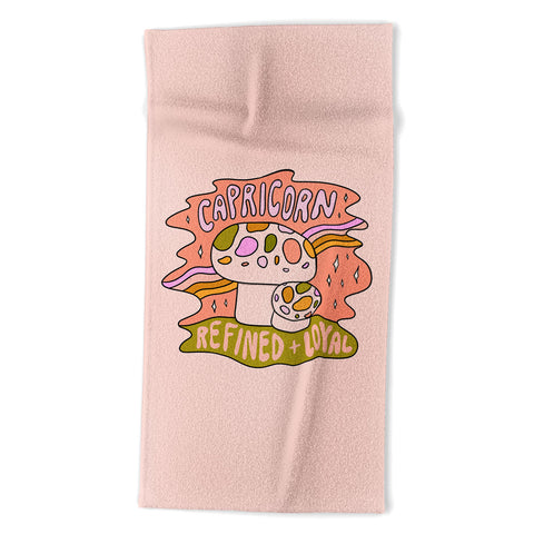 Doodle By Meg Capricorn Mushroom Beach Towel