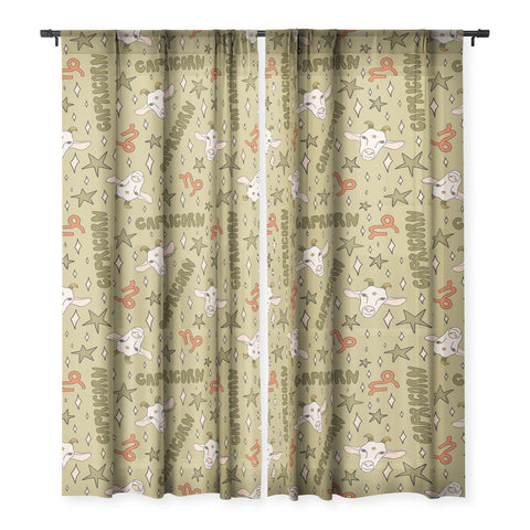 Doodle By Meg Capricorn Print Sheer Non Repeat