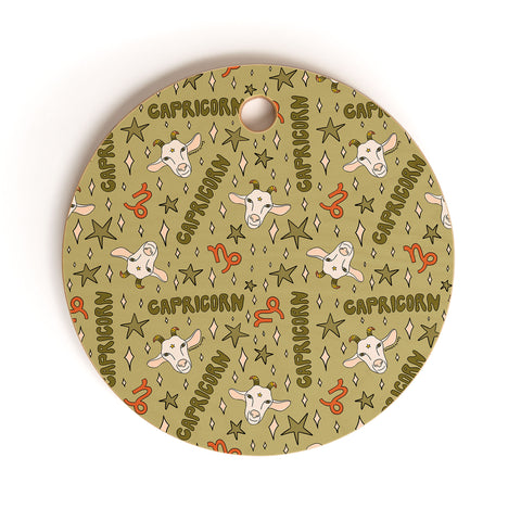 Doodle By Meg Capricorn Print Cutting Board Round