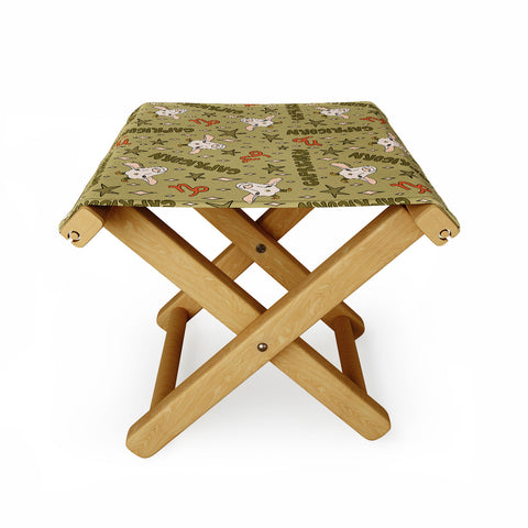 Doodle By Meg Capricorn Print Folding Stool