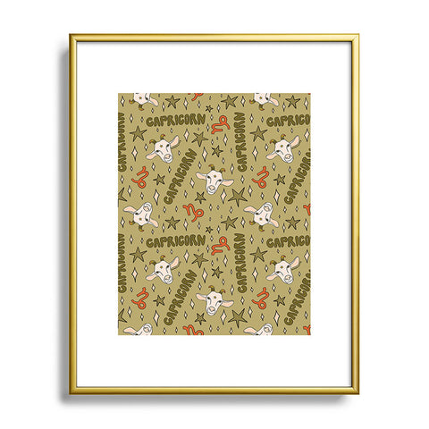 Doodle By Meg Capricorn Print Metal Framed Art Print