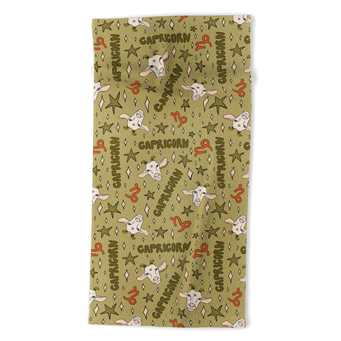 Doodle By Meg Capricorn Print Beach Towel