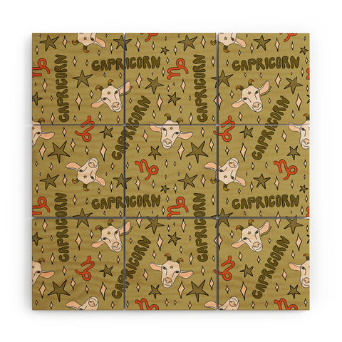 Doodle By Meg Capricorn Print Wood Wall Mural