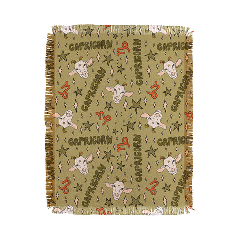 Doodle By Meg Capricorn Print Throw Blanket