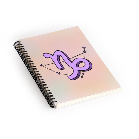 Doodle By Meg Capricorn Symbol Spiral Notebook