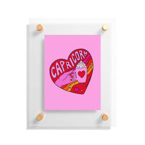 Doodle By Meg Capricorn Valentine Floating Acrylic Print