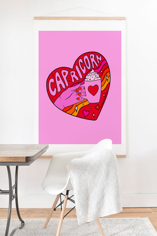 Doodle By Meg Capricorn Valentine Art Print And Hanger