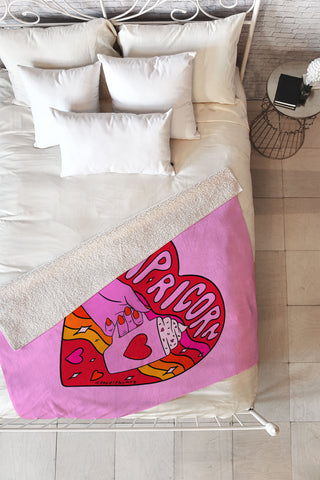 Doodle By Meg Capricorn Valentine Fleece Throw Blanket