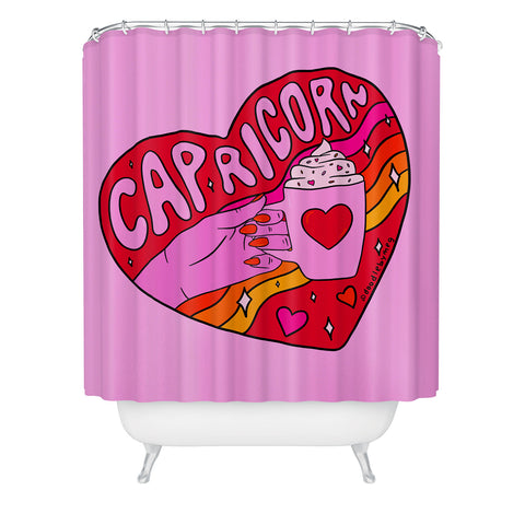 Doodle By Meg Capricorn Valentine Shower Curtain