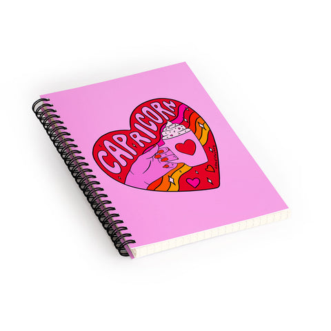 Doodle By Meg Capricorn Valentine Spiral Notebook