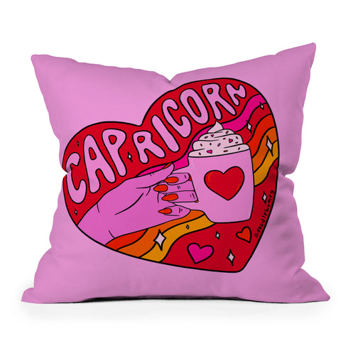 Doodle By Meg Capricorn Valentine Throw Pillow