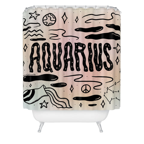 Doodle By Meg Celestial Aquarius Shower Curtain