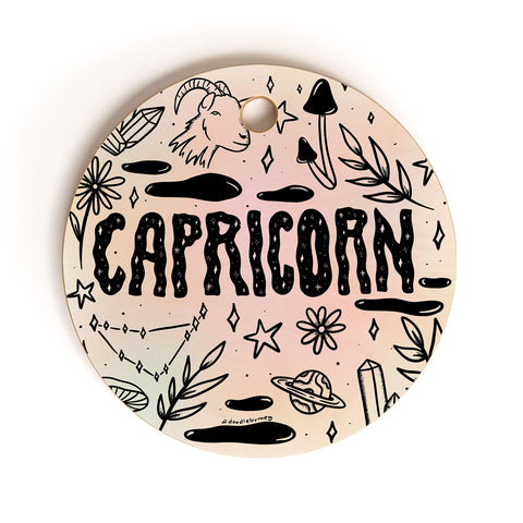 Doodle By Meg Celestial Capricorn Cutting Board Round