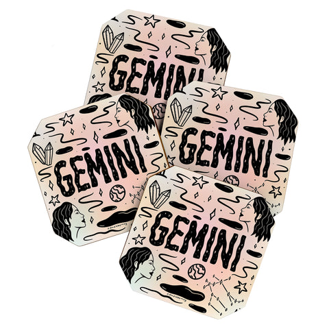 Doodle By Meg Celestial Gemini Coaster Set