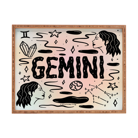 Doodle By Meg Celestial Gemini Rectangular Tray
