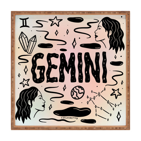 Doodle By Meg Celestial Gemini Square Tray