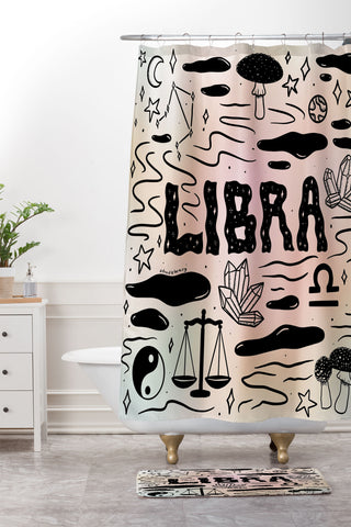Doodle By Meg Celestial Libra Shower Curtain And Mat