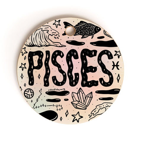 Doodle By Meg Celestial Pisces Cutting Board Round