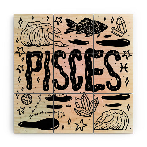 Doodle By Meg Celestial Pisces Wood Wall Mural