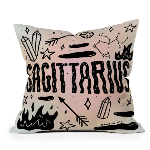 Doodle By Meg Celestial Sagittarius Throw Pillow