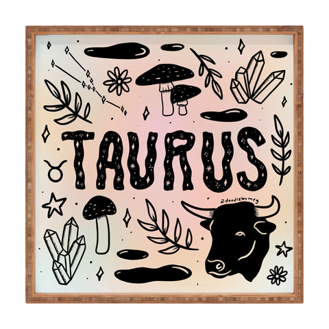Doodle By Meg Celestial Taurus Square Tray