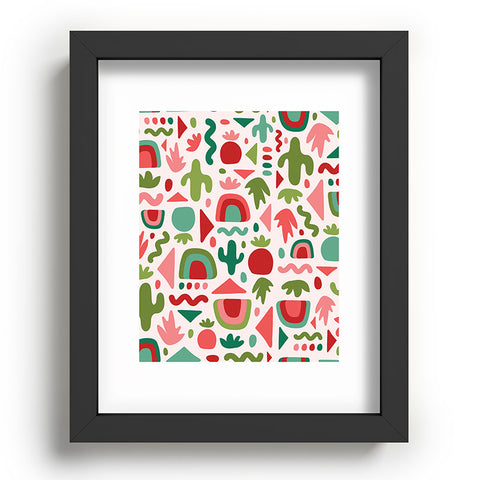Doodle By Meg Christmas Cutout Print Recessed Framing Rectangle