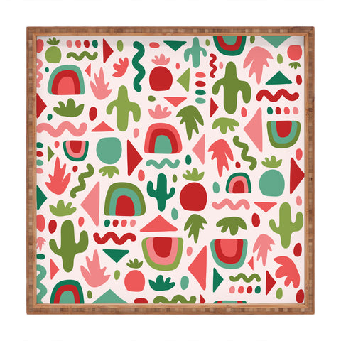 Doodle By Meg Christmas Cutout Print Square Tray