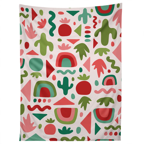 Doodle By Meg Christmas Cutout Print Tapestry