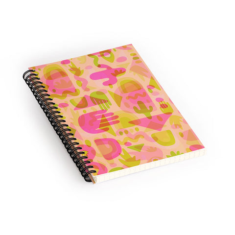 Doodle By Meg Colorful Cutout Print Spiral Notebook